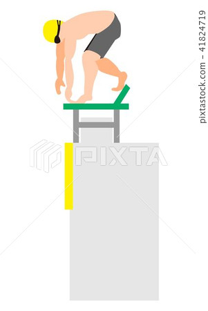 游泳比賽游泳運動員開始游泳 41824719