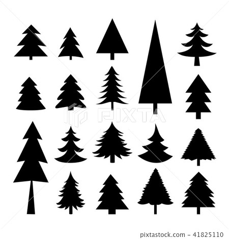 Tree Christmas Icon Vector - Stock Illustration [41825110] - PIXTA