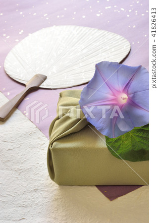 Wrapping cloth wrapped in morning glory 41826413