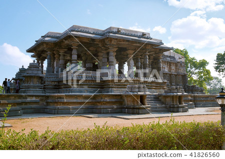 View of Nandi Mandapa, Hoysaleshwara Temple 41826560