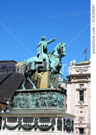 Belgrade, The monument of Knez Mihailo, side 41826897