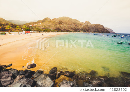 Famous Teresitas beach on canary island Tenerife. Famous Teresitas beach on canary island Tenerife. 41828502