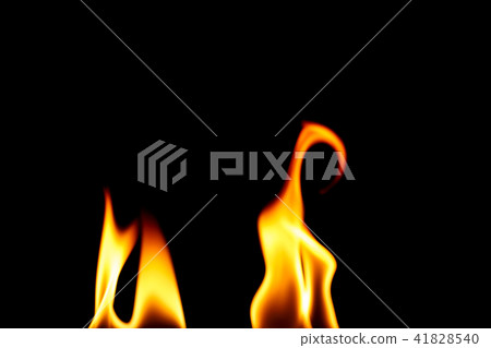 Real red flames in black space. 41828540