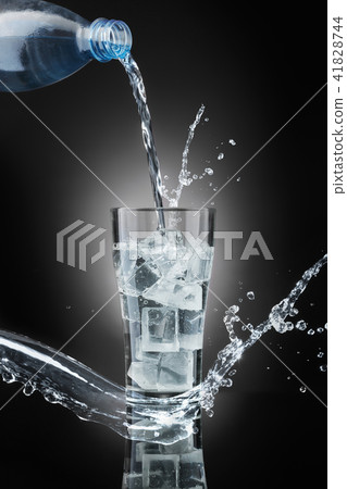 drinking water,on dark background drinking water,on dark background 41828744