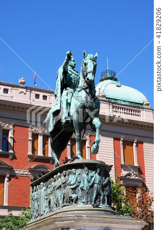 The monument of Knez Mihailo, side The monument of Knez Mihailo, side 41829206