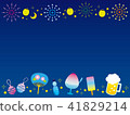 Summer festival and fireworks festival 41829214