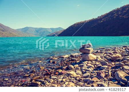 Beautiful nature with mountain lake 41829317