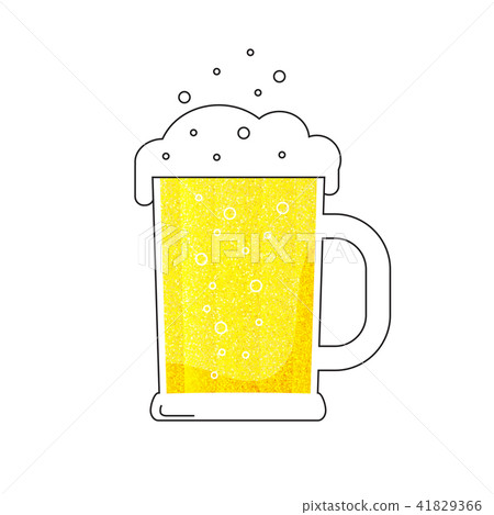 vector mug of beer with froth vector mug of beer with froth 41829366