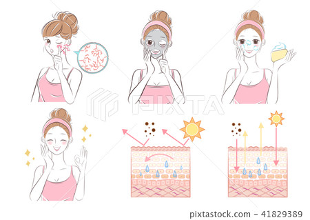 woman with skin care problem woman with skin care problem 41829389
