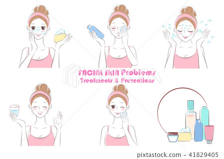 woman with facial skin problem 41829405