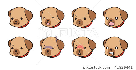 Express expression set of emotions and sorrow dogs 41829441