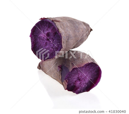 Purple Sweet Potatoes on White background Purple Sweet Potatoes on White background 41830040