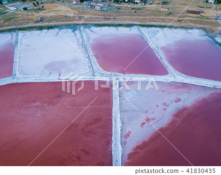 Pink salt lake 41830435