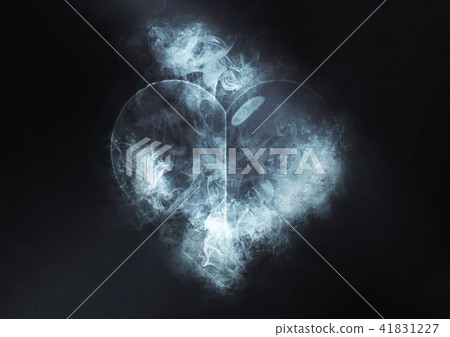 Smoked glass heart 41831227