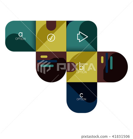 Infographics option and step by step in rounded squares, element of chart, graph, diagram with Infographics option and step by step in rounded squares, element of chart, graph, diagram with 41831506