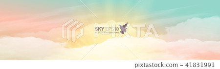 realistic turquoise-yellow sky 41831991