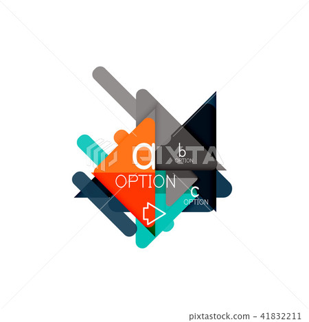 Triangle data visualization design, option infographic layout 41832211