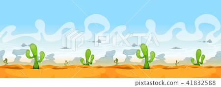 Seamless Western Desert Landscape For Ui Game Seamless Western Desert Landscape For Ui Game 41832588