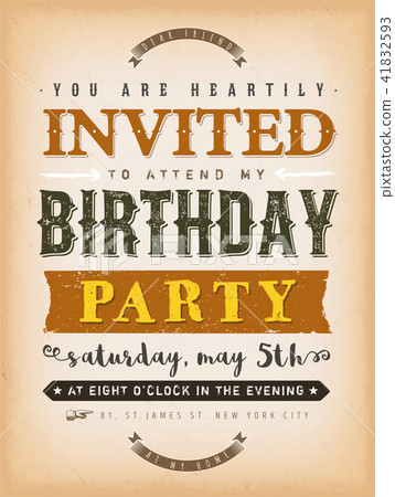 Vintage Invitation To A Party Card 41832593