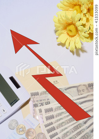 Arrow bill raised ascending upward 41833099