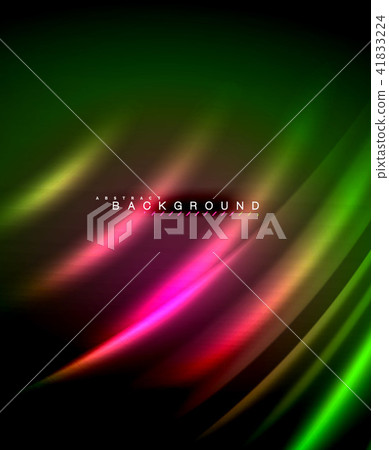 Neon glowing techno lines, hi-tech futuristic abstract background template with square shapes 41833224