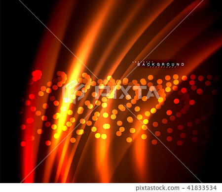 Neon glowing techno lines, hi-tech futuristic abstract background template with square shapes Neon glowing techno lines, hi-tech futuristic abstract background template with square shapes 41833534