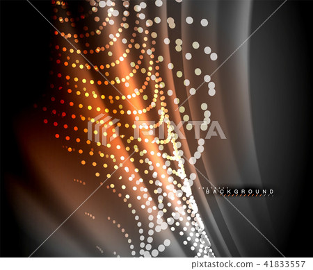Neon glowing techno lines, hi-tech futuristic abstract background template with square shapes Neon glowing techno lines, hi-tech futuristic abstract background template with square shapes 41833557