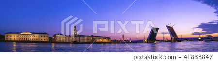 Saint Petersburg panorama at Palace Bridge, Russia 41833847