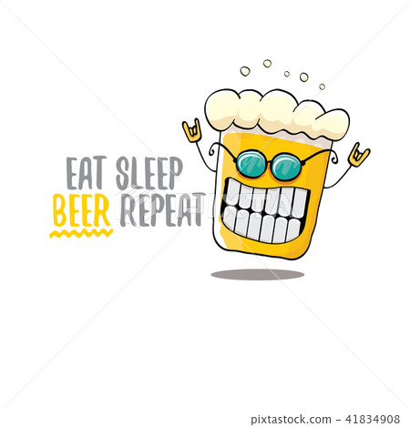 Eat sleep beer repeat vector concept... - Stock Illustration [41834908 ...