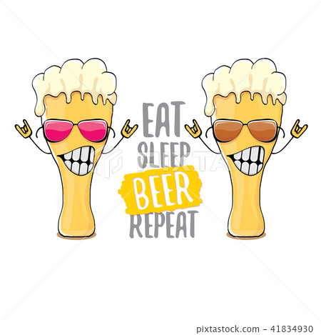 Eat sleep beer repeat vector concept... - Stock Illustration [41834930 ...