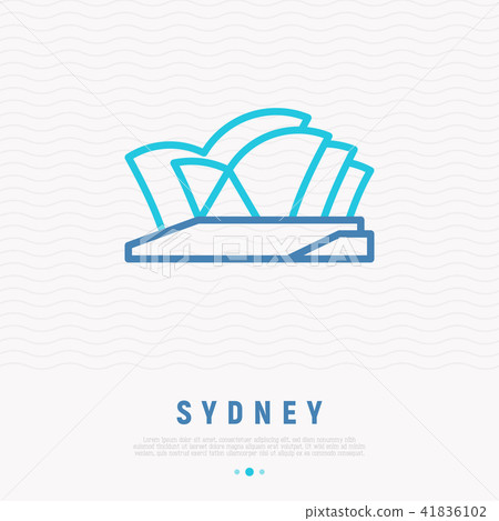 Opera house thin line icon 41836102