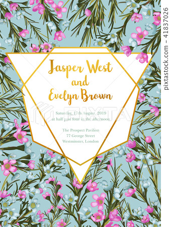 Wedding invitation card with beauty floral Wedding invitation card with beauty floral 41837026