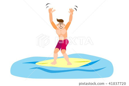 衝浪衝浪者微笑 41837720