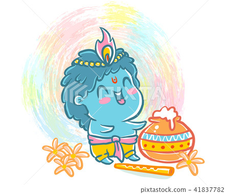 Little Krishna in kawaii style. 41837782