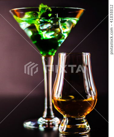 single malt whiskey in a glass  41838812