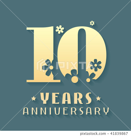10 years anniversary vector icon, symbol, logo 41839867