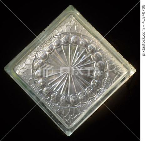 Glass block for bathroom on dark. Glass block for bathroom on dark. 41840709