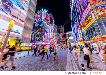 Tokyo Akihabara station Electric street mouth at night Tokyo Akihabara station Electric street mouth at night 41840773