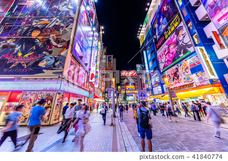 Tokyo Akihabara station Electric street mouth at night 41840774