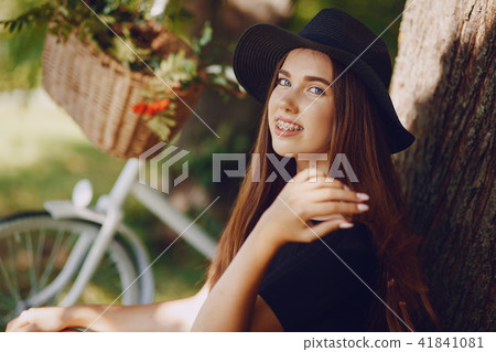 Girl with a bike Girl with a bike 41841081