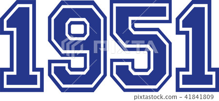 1951 Year college font 1951 Year college font 41841809