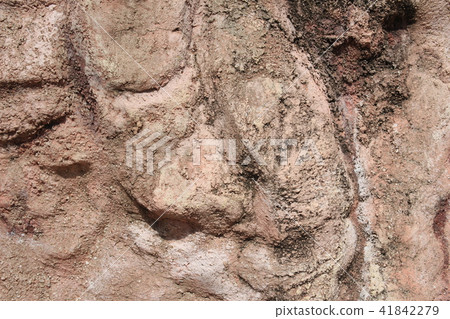 The texture of the masonry walls of light-colored stone 41842279