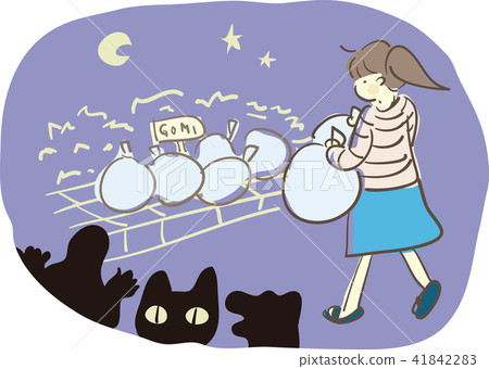 The garbage disposal at night is The garbage disposal at night is 41842283