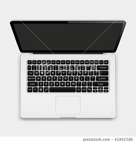 Top view of modern laptop Top view of modern laptop 41842586