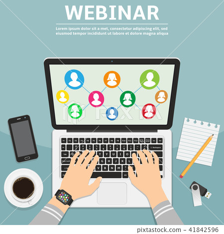 Webinar flat design concept - Stock Illustration [41842596] - PIXTA