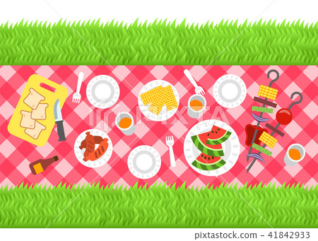 Summer barbecue picnic background 41842933