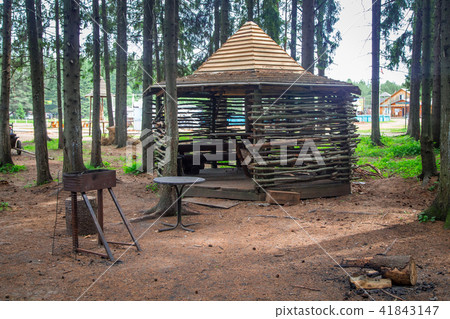 Wooden patio among forest Wooden patio among forest 41843147