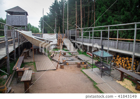 Photo of wooden fortress inside Photo of wooden fortress inside 41843149