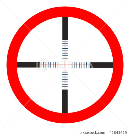 crosshairs icon - vector target aim, sniper symbol - weapon illustration. crosshairs icon - vector target aim, sniper symbol - weapon illustration. 41843619