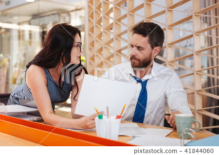 Excited secretary seducing her boss while working 41844060